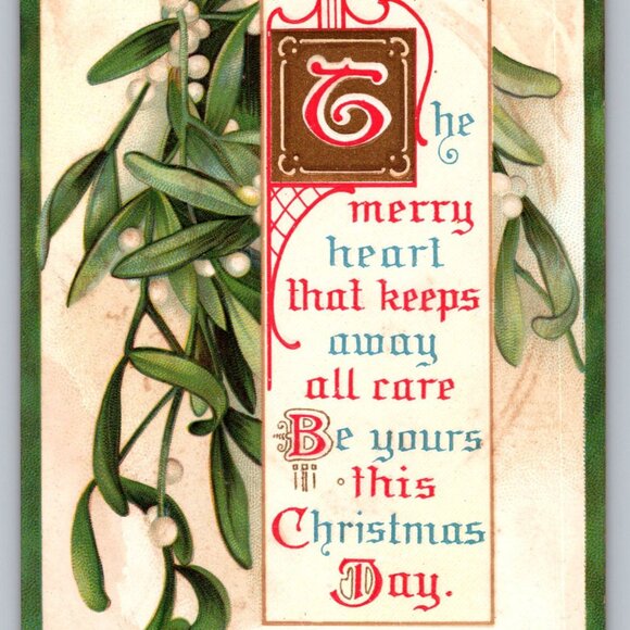 Antique Tuck's & Others Post Card Christmas Lot of 4 (D 1037) - Picture 7 of 8